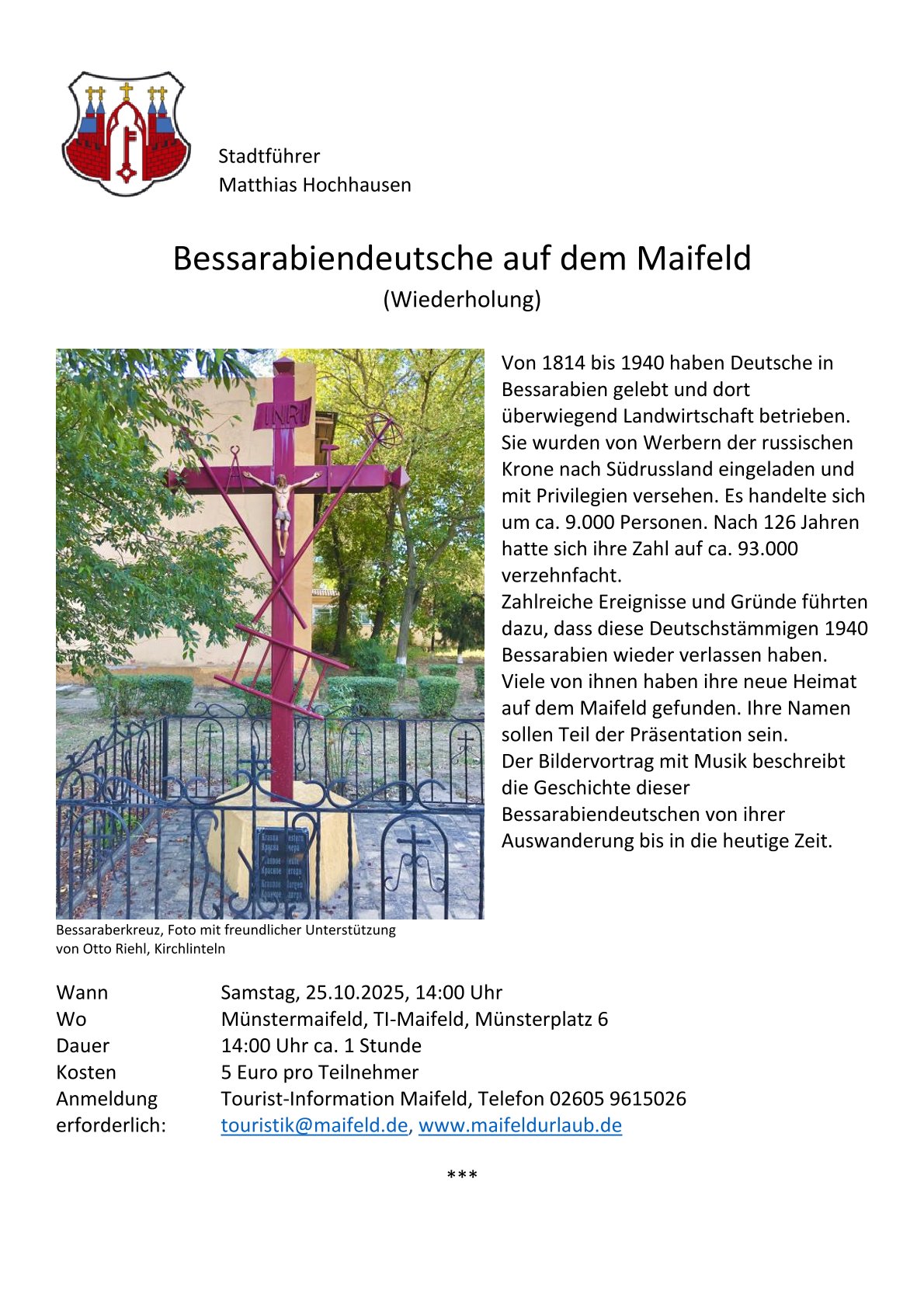 Bessarabiendeutsche auf dem Maifeld Vortrag 25.10.2025 1