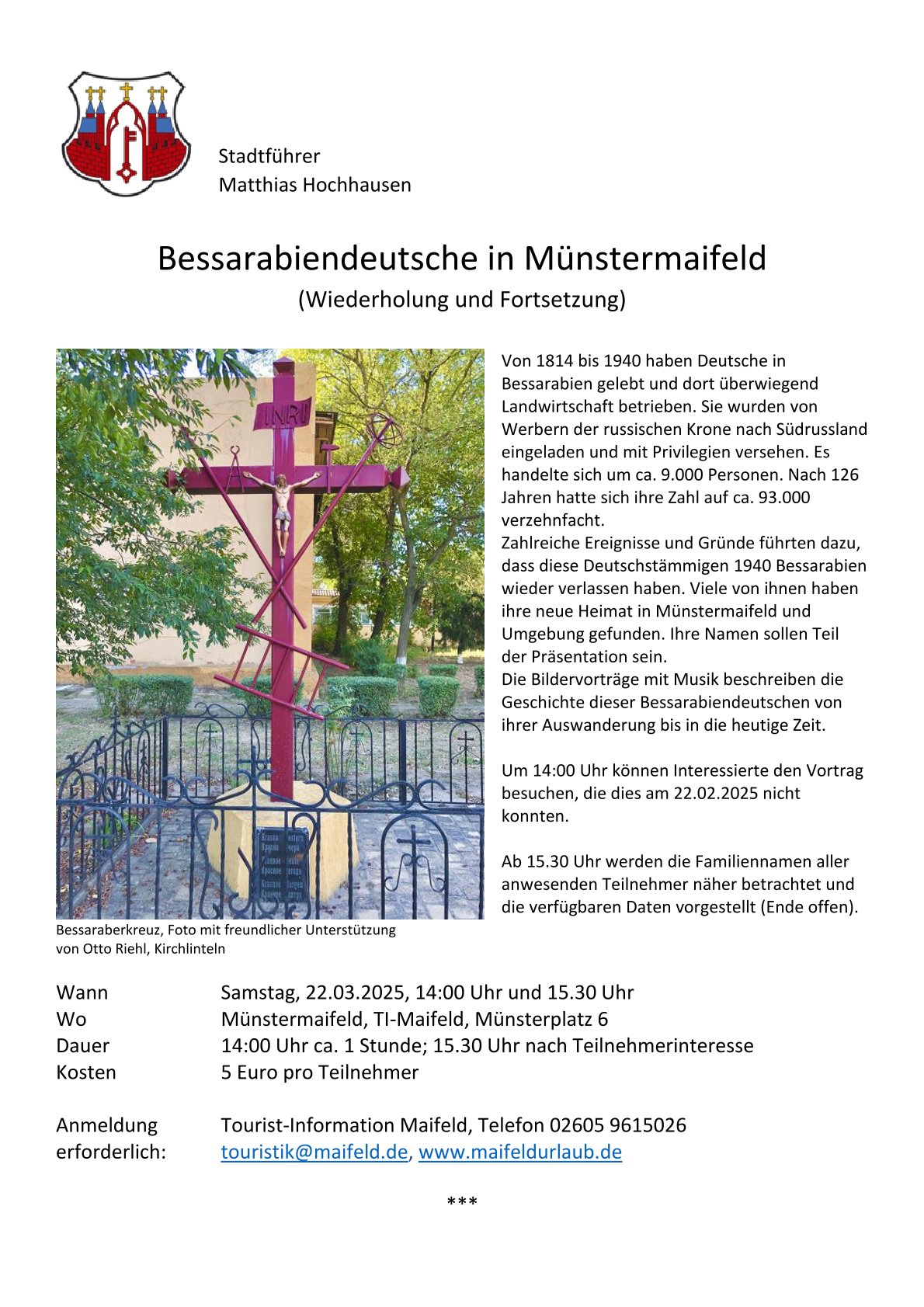 Bessarabiendeutsche in Münstermaifeld Vortrag 22.03.2025