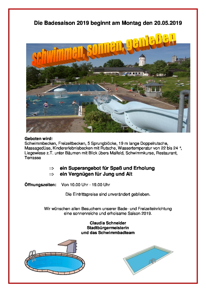 Eröffnung Freibad Münstermaifeld 2019